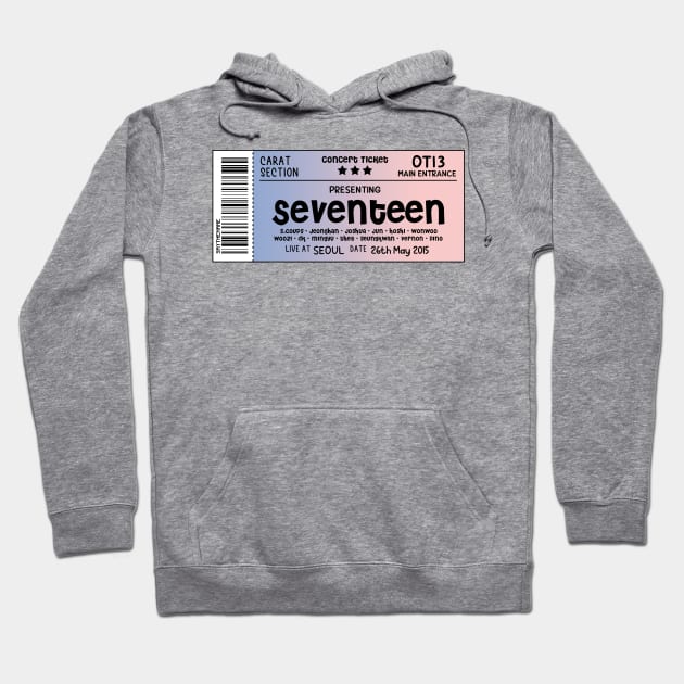 SEVENTEEN Concert Ticket Hoodie by skeletonvenus